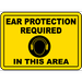 Traffic & Warehouse Signs - Ear Protection Required Sign 5 - Weather Approved Aluminum Street Sign 0.04 Thickness - 18 X 24