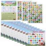 Potty Training Stickers for Kids Dinosaur Chart Toddlers Boys Toilet Animals Rewards Children Potties Baby