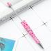 Kisor 10 Pcs Beadable Pens Bead Ballpoint Pen Bead Pens DIY Pens Crafting Pens Black Ink Ballpoint Pen for Kids Gift Student Teacher Printed 4 Pink Bow Tie Y06M246E