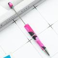 Kisor 10pcs Decorative Jewelry Beaded Pen Beads Pen Beadable Creative DIY Beaded Pens Printed 23 Rose Red Y03K1D9G
