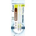 Pilot Precise Mogulair Premium Mechanical Pencils 0.5 mm HB Lead Includes 12 Leads and 3 Erasers White Barrel Pack of 2