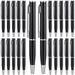 16 Pcs Mini Pens .. Small Pens Short Pens .. bulk Mini Metal Ballpoint .. Pens Small Stainless Steel .. Point Pen with Copper .. Fittings for Pockets Notebook .. Notepads Office School (Black)