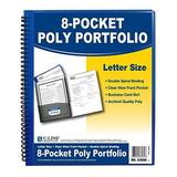 C-Line 8-Pocket Spiral-Bound Poly .. Portfolio Letter Size 1 .. Portfolio Color May Vary .. (33080)