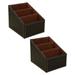 2 Pcs Leather Storage Box Storage Bins Sundries Storage Holder Controller Holder Cubby Cubes Useful Storage Basket