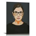 Nawypu Ruth Bader Ginsburg Watercolor Wall Art Poster Notorious RBG Poster Unframed Feminist Wall Decor Gift Single Canvas Wall Print Artwork 16x20in