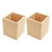 4 Pcs Pine Pen Holder Pencil Holder Gel Pen Container Pen Pots for Desk Wood Brush Holders Office Child