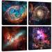 Space Wall Art Galaxy Futuristic Decor for Teens Room Outer Space Nebula Pictures Boys Bedroom Marvel Room Canvas Painting Cosmic Poster Nursery Kids Bathroom Modern Artwork Home Decoration 16x16