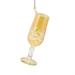 Egyptian Museum 1Pack Gold Etched Egyptian Wine Glass Ornament - Yellow