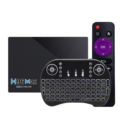 Smart TV Box H96 MAX RK3566 Quad Core Android 11.0 8GB RAM 128GB ROM 1080p 8K with Dual Wi-Fi 2.4G/5.0G Media Player Google Play Youtube