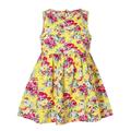 Summer Girl's Dress Children's Sleeveless Printed Princess Dress Girl Baby Fragmented Flower Children's Dress