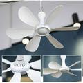 UAEBM Portable Ceiling Fan USB Tent Fans for Camping Outdoor Hanging Gazebo Tents Ceiling Canopy Fan 5V Compatible Battery Power White