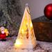 1pc New Novelty Christmas Triangle Ornaments Night Light Electronic Candle Lights Party LED Arrangement Decorations Lights Battery Powered (No Plug)