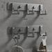 Jinmili Aluminum 3 To 7 Hooks Key Coat Clothes Door Holder Rack Hook Wall Mounted Hanger(Grey)3 hooks