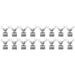 16 Pcs Cord Clip Hanging Banners Small Clamps Wire Rope for Butterfly Buckle Twist by Hand