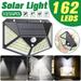 162 LED Solar Powered Flood Light IP65 Waterproof PIR Motion Sensor 3 Smart Modes Street Light For Outdoor Garden Driveway Patio 1Pc