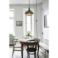 Industrial Farmhouse Plug in Pendant Light Dark Gray Metal Cage Cord Pendant Light Fixtures for Living Room Bedroom Dining Room Lounge Office E26 Base (Not Included Bulbs)