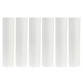 6 Pcs 10 Inch Filter Element Water Purifier Whole House Replacement Filling Hot and Cold White Cotton