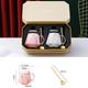 Marble Ceramic Cup Set Couple Water Cup With Lid Spoon Mug Gift Box Set