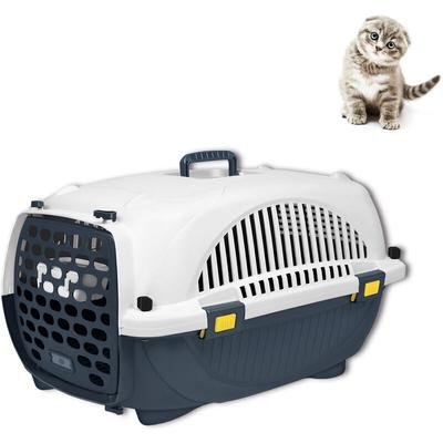 Froadp - Transportbox Katze Hund Tragbarer Hundebox aus Kunststoff 61x37x37cm Tiertransportbox mit