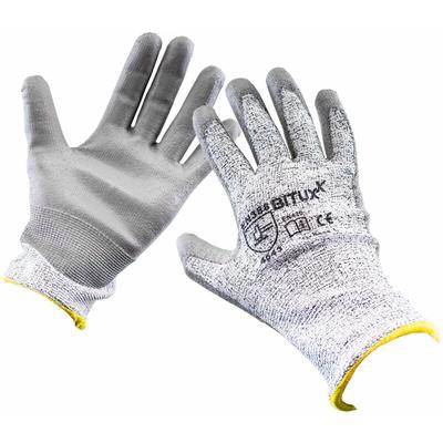 5 Paar L (9) Schnittschutzhandschuhe Arbeitshandschuhe Handschuh Schnittfest mit PU Beschichtung Image