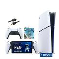 2023 New PlayStation 5 Slim Digital Edition Horizon Forbidden West Bundle with Portal Remote Player and Mytrix 8K HDMI Ultra High Speed Cable - White Slim PS5 1TB PCIe SSD Gaming Console