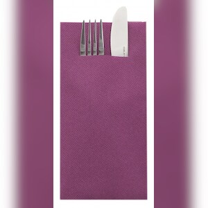 Airlaid Besteckservietten Amethyst, 40 x 40 cm, 75 Stück - Mank Image
