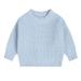 Baby Sweater Toddler Kids Children S Solid Knit Winter Clothes For Girls S Clothes Top Sweatshitr Light Blue 6 Months-12 Months