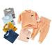 Esaierr 4M-4Y Newborn 2 Piece Boys Girls Thermal Long Underwear Set for Baby Fleece Lined Set Thermal Underwear Toddler