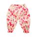 Toddler Pants New Casual Polka Dot Fashion Floral Print Boys And Girls Mid Waist Cropped Floral Bloomers Fall Outfits