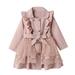 Cathalem Big Kid Coat Toddler Coats 5t Winter Coat Kids Baby Girls Solid Patchwork Tulle Bowknot Rain Jacket Winter Coats Outer Outfits (Red 3-4 Years)