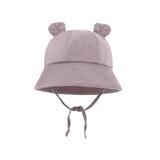 wsevypo Infant Sun Hat Solid Color Fisherman Cap with Ear Ornaments