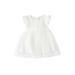 FOCUSNORM Toddler Baby Girl Dress Lace Pageant Short Sleeve Mesh Princess Dresses Wedding Party Tutu Skirt Set