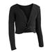 Youmylove Fall Winter Toddler Girls Long Sleeve Warm Solid Color Blouse Ballet Wrap Tops Velvet Dance Sweater Child Clothing