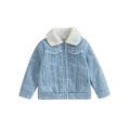 Thaisu Toddler Baby Boys Girls Denim Jacket Long Sleeve Button Down Jeans Jacket Top Coat Outerwear