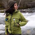 Eddie Bauer Women's Mendline Wading Waterproof Rain Jacket - Green Olive - Size XXL