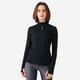 Zip Warm Women's Long-sleeved Running T-shirt - Black