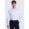 Tailored Fit Sky Royal Oxford Stripe Non-Iron Shirt