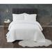 Antimicrobial 3 Piece Quilt Set by Truly Calm in White (Size KING)