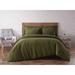 Linen Duvet Set by Brooklyn Loom in Moss Green (Size FL/QUE)