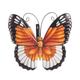 Metal Hanging Butterfly Wall Decor Outdoor Garden Fence Art Hanging Glass Decorations for Patio or Bedroom
