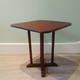 Wooden low Victorian console side table, oak table F91