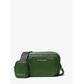 Michael Kors Cooper Pebbled Leather Camera Bag Green One Size