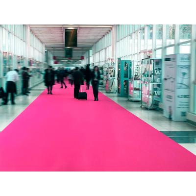 Läufer "PODIUM, Made in Belgium", pink, B:200cm H:2,6mm L:3000cm, Polypropylen (PP), PRIMAFLOR-IDEEN IN TEXTIL, Teppiche, Breite 200 cm, Nadelfilz, Uni-Farben, ideal für Veranstaltungen Image