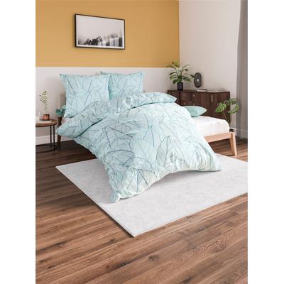 Bettwäsche WÄSCHEPUR Gr. 1, grün (zartmint, topas, bedruckt), B/L: 135cm x 200cm, , Mako-Satin, B/L: 80cm x 80cm, Mako-Satin, 100% Baumwolle, Bettwäsche Image