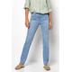 Straight-Jeans TONI "Perfect Shape Straight" Gr. 21, K-Gr, blau (bleached use) Damen Jeans Gerade