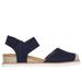 Skechers Women's BOBS Desert Kiss - Sun Shining Sandals | Size 5.5 | Navy | Textile | Vegan | Machine Washable