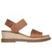 Skechers Women's BOBS Desert Chill - City Scapes Sandals | Size 9.0 | Chestnut | Textile | Vegan | Machine Washable
