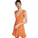 Free People Dresses | Free People Woman's Size Medium M Like A Lady Orange Novelty Print Mini Dress | Color: Blue/Orange | Size: M