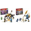 LEGO NINJAGO Jagdhund des kaiserlichen Drachenjägers & NINJAGO Jay Battle Mech, Ninja-Spielzeug für Kinder mit Figuren