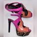 Jessica Simpson Shoes | Jessica Simpson Color-Block Peep Toe Stiletto | Color: Orange/Pink | Size: 9